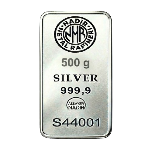 شمش نقره 500 گرم