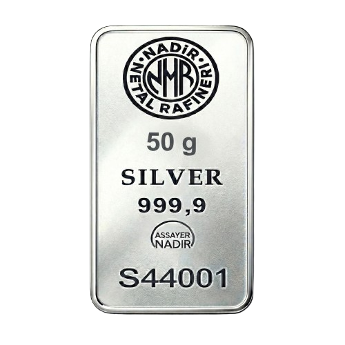 شمش نقره 50 گرم